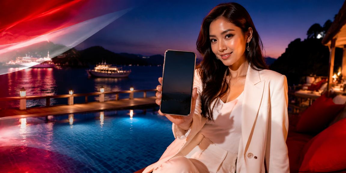 Pengguna berinteraksi dengan aplikasi taruhan casino mobile