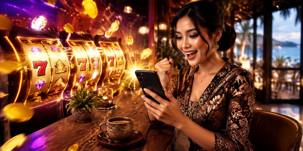 Ilustrasi transaksi keuangan digital di platform hiburan online